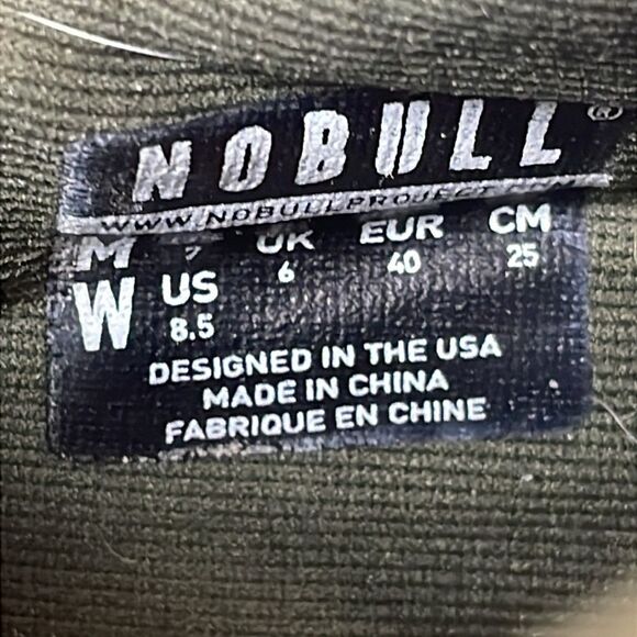 Nobull Canvas Trainer Women’s Sz 8.5 Low Top Lace Up Moss Green Gray Sneakers - Picture 6 of 10